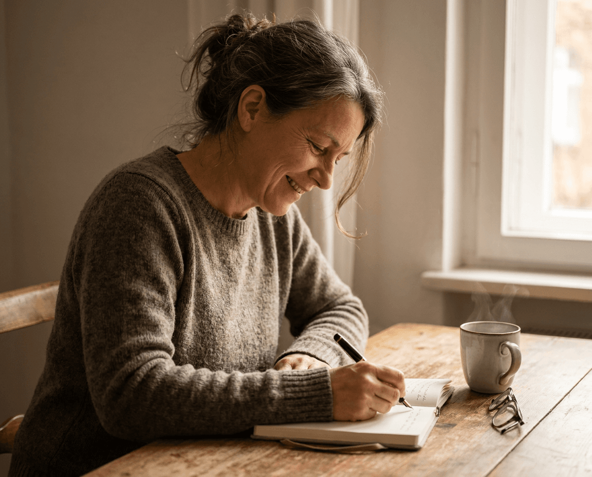 Marlene schreibt in ihr Journal