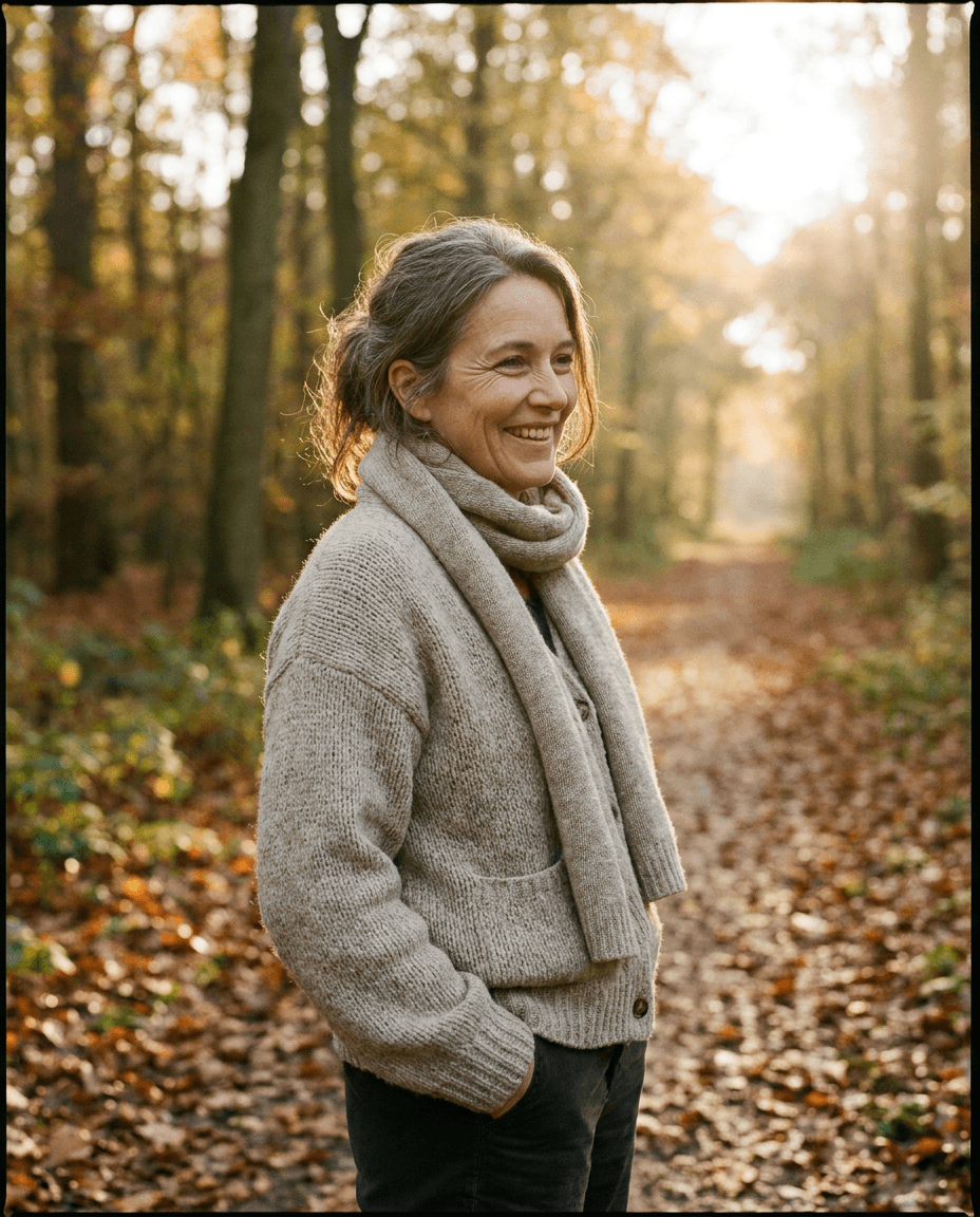 Marlene bei einem Herbstspaziergang